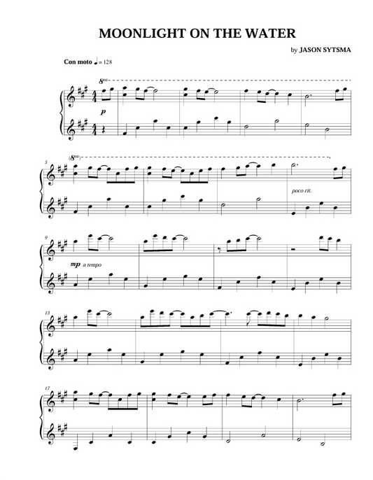 "Moonlight On The Water" Sheet Music