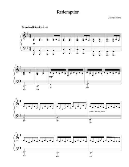 "Redemption" Sheet Music