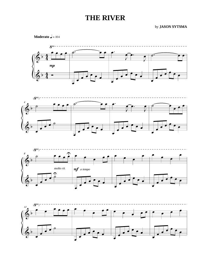 "The River" Sheet Music